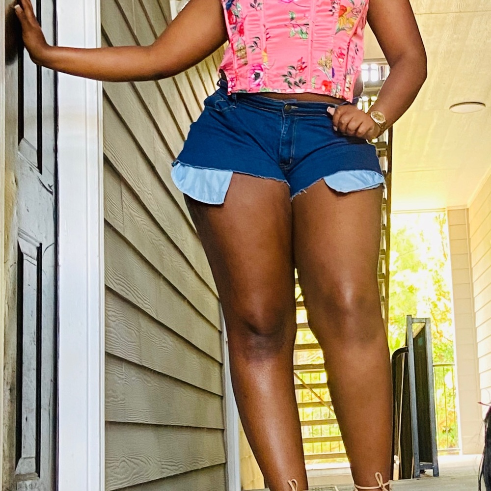 Denim Butterfly Shorts